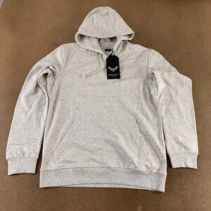 Brave Soul Mens Hoodie Sweatshirt Beige Gray Heathered Pocket Long Sleeve S New